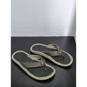 Olukai Men's Size 9 ULELE Clay-Mustang Water-Ready Beach Sandals Flip Flops